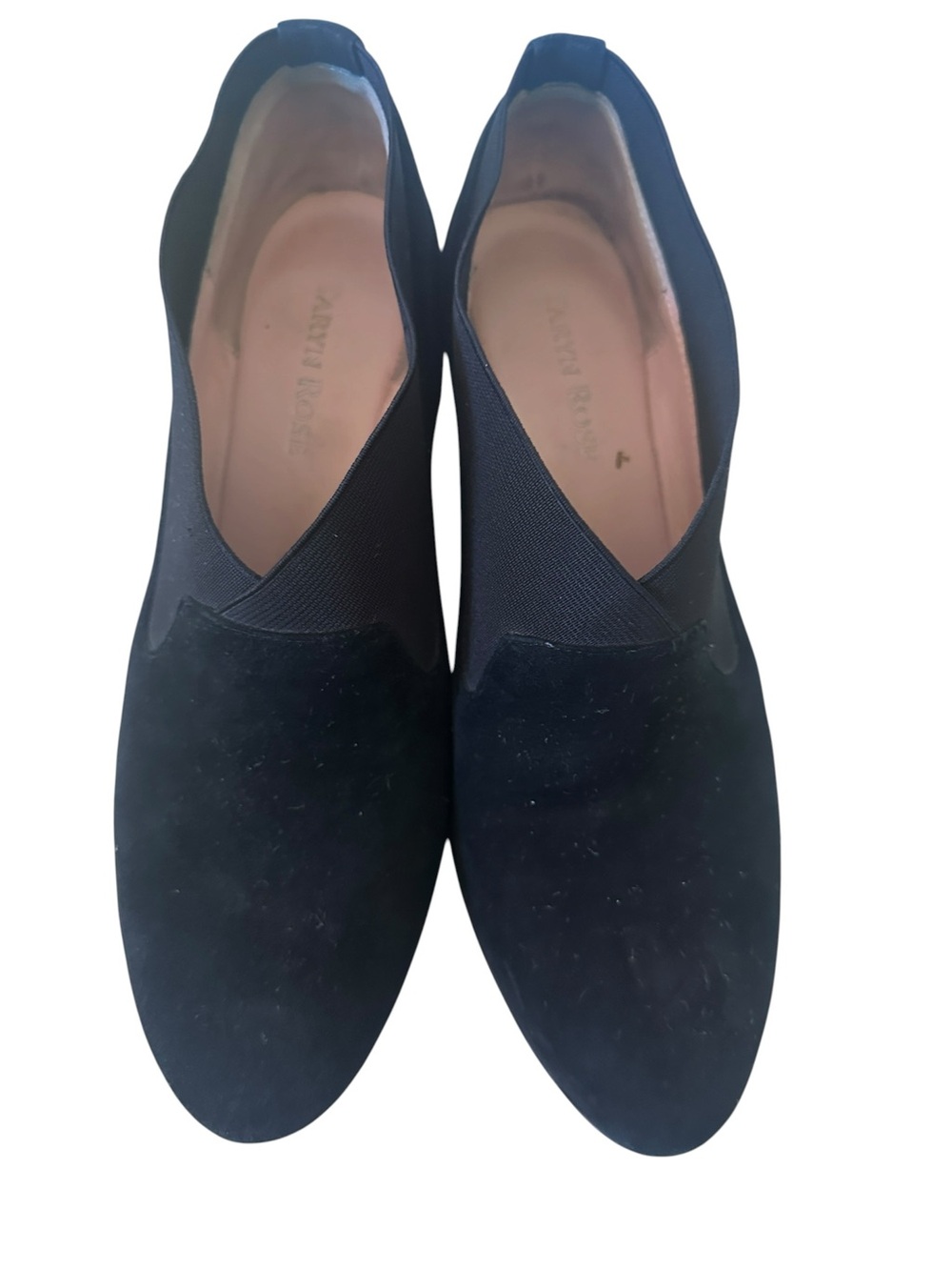 Taryn Rose Black Suede Slip-On Wedge Heel Women’s Size 9